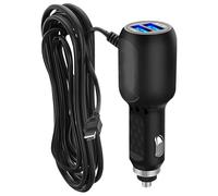 12V to 5V Mini USB Car Charger Adapter, 3.5A Power Supply for Dash Cams, GPS, Sat Navs & DVRs - Compact DC Converter with Straight Mini USB Connector, Reliable Charging On the Go
