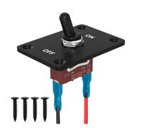 12V Toggle Switch 2 Pin SPST ON/Off - Heavy Duty Waterproof Switch with Mounting Panel & Wiring Kit for Marine Boat, Car, Caravan, RV and Automotive Applications