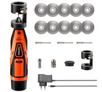 12V Tungsten Electrode Sharpener Grinder,4 Sizes 4 Angles Head,Cordless Tungsten Grinder for tig Welding with Flat Grinding Block, Cut-Off Slot, Multi-Angle & Offsets