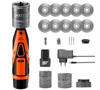 12V Tungsten Electrode Sharpener Grinder, 6 Sizes 8 Angles Head,Cordless Tungsten Grinder for tig Welding with Flat Grinding Block, Cut-Off Slot, Multi-Angle & Offsets