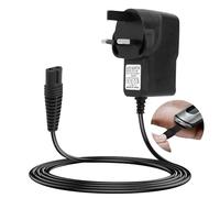 12V UK Charger Cable for Braun Series 1/3/5/7/9 Electric Shaver & Silk-épil 5/7/9 Epilator, 2-Pin 3-Pin Power Lead for 5544, 3040S, 5409, 7220, 5377, 9095cc etc