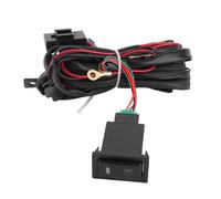 12V Universal Car LED Fog Light On/Off Switch Wiring Harness Fuse Relay Kit with Illuminated Rocker Switch, 40A Relay and 3.26m Wiring for Most Vehicles