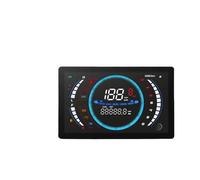 12V Universal Motorcycle Speedometer RPM Dashboard 199km/h Adjustable Digital With Temperature Gear 199km/ With Sensor