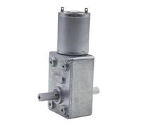 12V Volt Worm Geared Double Shaft Motor 6V Dual Output Shaft Reducer Motors 24V Reversed Reduction Self-lock JGY370(150rpm,24V)