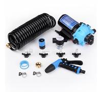 12V Water Pump Kit, 80PSI 7.5GPM Marine Washdown Pump Kit with Pressure Switch, Self-Priming Automatic RV Fresh Water Pump for Boat, Camper, Trailer, Sprayer, Yacht, Off-Road Vehicle