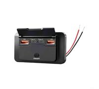 12V Waterproof USB Socket Charger 4-Port for qc3.0 for pd 12V | Protective Hard Case Luna Camera, ABS Storage Box 23x7x9cm(A)