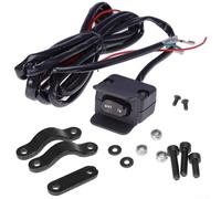 12V Winch Rocker Thumb Switch, Waterproof Control Switch with Mounting Bracket for Off-Road for ATV Rescue Towing, Compatible with Various Electric Winch Systems, Black