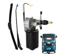 12V Wiper Motor Kit - Copper Wire Rubber Assembly, Electric Windshield Wiper Replacement, Universal Power Motor for Tricycle, Utility Vehicle, Boat, Farm Tractor | Weatherproof Window Cleaning