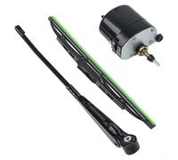 12V Wiper Motor Replacement, Windscreen Wiper Assembly, Marine Boat Wiper System, RV Wiper Kit, Tractor UTV For ATV Wipers, Heavy Duty Wiper(MOTOR + WIPER)