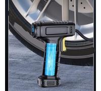 12V Wireless Tire Inflator Portable USB Air Pump with Digital Display for Cars Featuring LED Light and Automatic Pressure Shut Off for Safety (B)