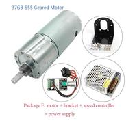 12V24V 555 DC electronic starter 9RPM~1280RPM 37GB-555 Geared electronic starter Slow Speed Adjustable High Torque 37mm Brushed Gear electronic starter AUOQKQUT(12V 1280RPM,Package B)