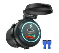 12V24V Charger Socket with PD and QC 3 0 Fast Charging, Spring Cover for Practical Use in All Vehicles