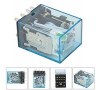 12VDC Coil Power Relay MY4NJ 4NO 4NC 5 * 27mm 12Vdc Coil high temperature resistance High transparency shell easy to observe the internal conditions