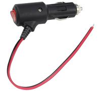 12Volt Replacement Cigarette Lighter Male Plug with On Off Switch - 1FT 12V Fused 15amp Cigarette Male Plug with 16gauge Leads, 12V DC Car Plug Replacement for Car Cooler,Cb Radio, Air Compressor