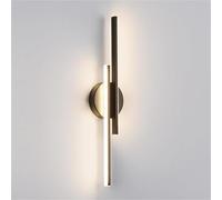 12W/18W Modern Wall Sconce, Black Linear Wall Light Fixture with Minimalist Long Strip Design, 3000K Warm White Hardwired Indoor for Bedroom, Living Room, Hallway, Bathroom