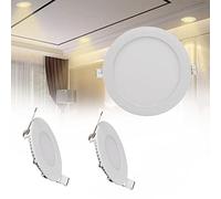 12W 6 Inch Ultra Thin LED Recessed Ceiling Lights Slim, 4500K Daylight White, 850 LM Canless Wafer Thin, Twist & Lock, Hole Φ 155 mm, 3 Pack