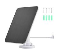 12W 6V Solar Panel Kits, Portable Solar Charger Wall Mounted for Stick Up Cam Battery, DC 3.5 X 1.35, 9.8ft Cables,Solar Panels for Circle Spotlight Camera Battery (White)