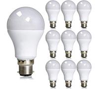 12W B22 LED Light Bulb Super Bright 6000K Cool White LED Bulbs, & Energy Saving Standard Lamps for Living Room | Incandescent Bulbs Equivalent, High Efficient Energy Saving (Pack of 10)
