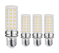 12W E27 Edison Screw Light Bulbs,Equal to 100 Watt Light Bulbs,1200 Lumens, Warm White 3000K,Not dimmable,Pack of 4