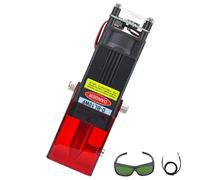 12W Laser Module Kit with Air Assist, HUAHENGCHI Laser Head with Safety Goggles Compatible with CNC Engraver Machine, Woodworking Tools, DC12V
