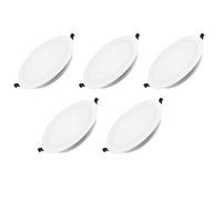 12W LED Round Recessed Ceiling Flat Panel Downlight Ultra Slim Lamp Cool White 6000K for Commercial Lighting Office Corridors