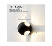 (12W, One size) Outdoor wall lamp with Nordic balcony bedroom outer corridor waterproof simple modern corridor courtyard living room wall lamp