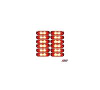 12x 12v Flush Led Red Side Marker Lamps Lights Position Camper Caravan Pick Up