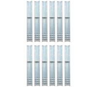 vidaXL 12x L-shaped Ground Anchors Galvanised Steel 5x5x50cm Stabilising Tool