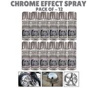 12x 400ml Pro Chrome Foil Mirror Metallic Effect Spray Paint DIY Car Aerosol