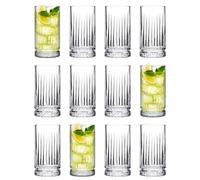 12x 435ml Elysia Highball Glasses Tall Glass Water Juice Drinking Tumblers Set