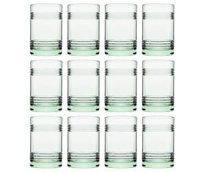 12x 490ml Aware Tincan Recycled Highball Glasses Green Water Tumblers Set