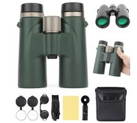 12x Adults High Magnification Talon HD Binoculars, Night Vision Binocular, Waterproof & Portable for Birdwatching,Traveling,Stargazing,Hunting,Wider View (Green)