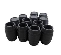 12x Assorted Barrels Wooden Drums | 28mm 1/56 Scale Miniature | RPG Tabletop Figure Landscape Modelling Wargaming Fantasy Diorama Wargames Model Scenery Terrain Scatter Roleplaying 3d Printed Paintabl