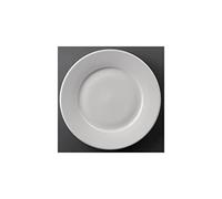 12X Athena Hotelware Wide Rimmed Service Plates 10In Porcelain White