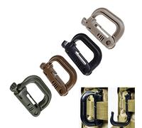 12X Carabiner quickdraw D ring Clip Molle Webbing strap Outdoor Backpack Buckle Snap Lock Camp Shackle Bag Tactical hanging hook(12x Armygreen)