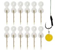 12x Carp Boilie Bait Spike for Fishing Sting Pin With Clear Rubber Corn Ronnie Hair Rig Feeder Tackle