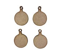 12x Christmas Baubles 4cm Wood Craft Embelishments Laser Cut Shape MDF