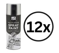 12X Chrome Foil Mirror Metallic Effect Auto Spray Paint Diy Car Aerosol 400ml