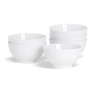 12x Classic White Rice Bowls Porcelain Ice Cream Ramen Cereal Dishes 13cm