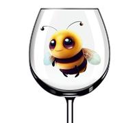 12x Cute Happy Honey Bee Colourful Wine Glass Bottle Vinyl Sticker Decals a8742