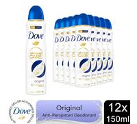12x Dove Anti-Perspirant Advanced Care Original 72H Deodorant for Women, 150ml