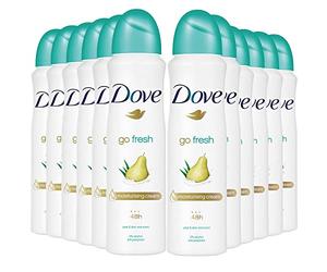12x Dove Go FreshPear & Aloe Vera Deodorant Deo Spray 150ml 48h!