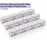 6 x 90g Dove Relaxing Soap Bar With Coconut Milk & Jasmine Petals Scent