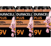 12x Duracell 9V PP3 Plus Power Batteries Smoke Alarm LR22 MN1604 Long Lasting UK