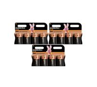 12x Duracell D Plus LR20 MN1300 Alkaline (3 Blister Packs of 4 Batteries) 12 Batteries