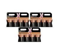 12x Duracell D Plus LR20 MN1300 Alkaline (3 Blister Packs of 4 Batteries) 12 Batteries