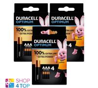 12x Duracell Optimum AAA LR03 Alkaline Batteries 1.5V MX2400