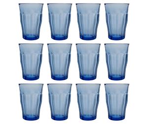 12x Duralex 360ml Picardie Highball Glasses Marine Juice Cocktail Drinking Set
