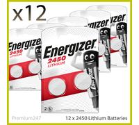 Energizer Button Cell Batteries CR2450 3V Lithium Pack of 2