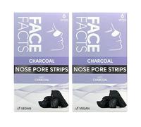 12x Face Facts Charcoal Nose Pore Strips | Draws out impurities & oils | Helping eliminate blackheads - Bundled by Smart Cutie
